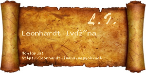 Leonhardt Ivána névjegykártya
